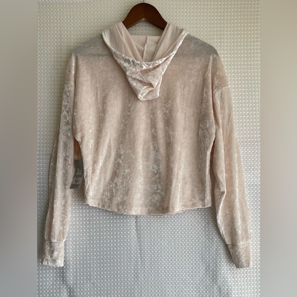 Spyder Women's Performance Comfort Velvet Velour Crop Hoodie NWT Pink Small #747 - Picture 5 of 7